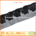 popular nice embroidery lace with beads made in china